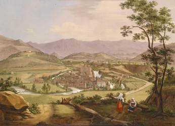 View of the Liris Falls near Isola di Sora